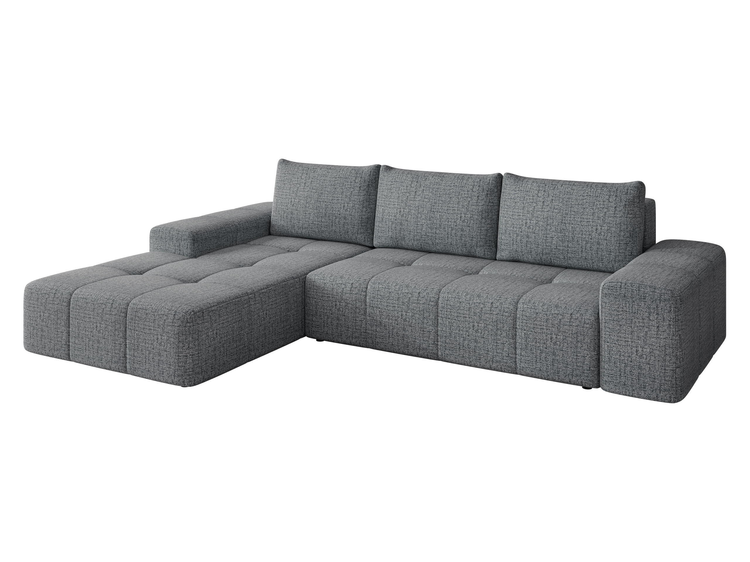 ECKSCHLAFSOFA Tonseo L, Seite: Links - Schwarz/Grau, Holz/Kunststoff (275/173cm) - MIRJAN24