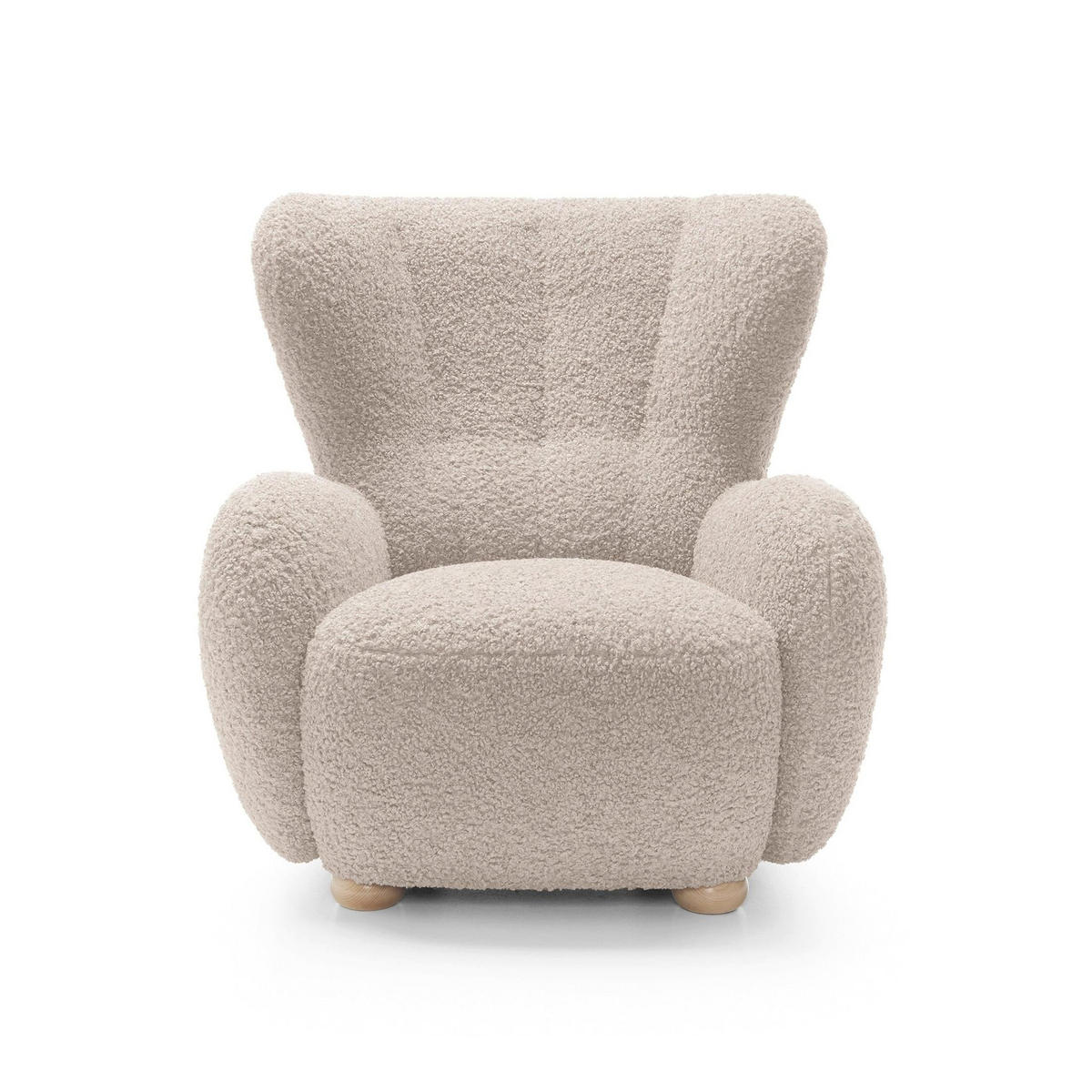 RELAXSESSEL Tedi Perlencreme, Beine Schwarz - Creme, Textil (88/91/100cm) - Pillovely