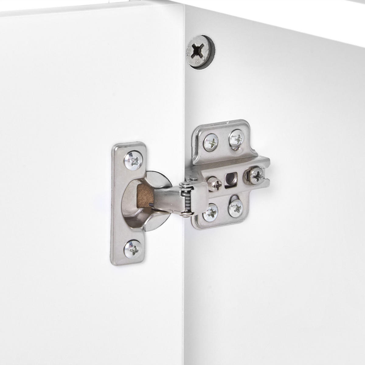 BAD-SPIEGELSCHRANK 80/70 cm Weiß Nubes - Weiß/Braun, Holzwerkstoff (80/70/21cm) - Beliani