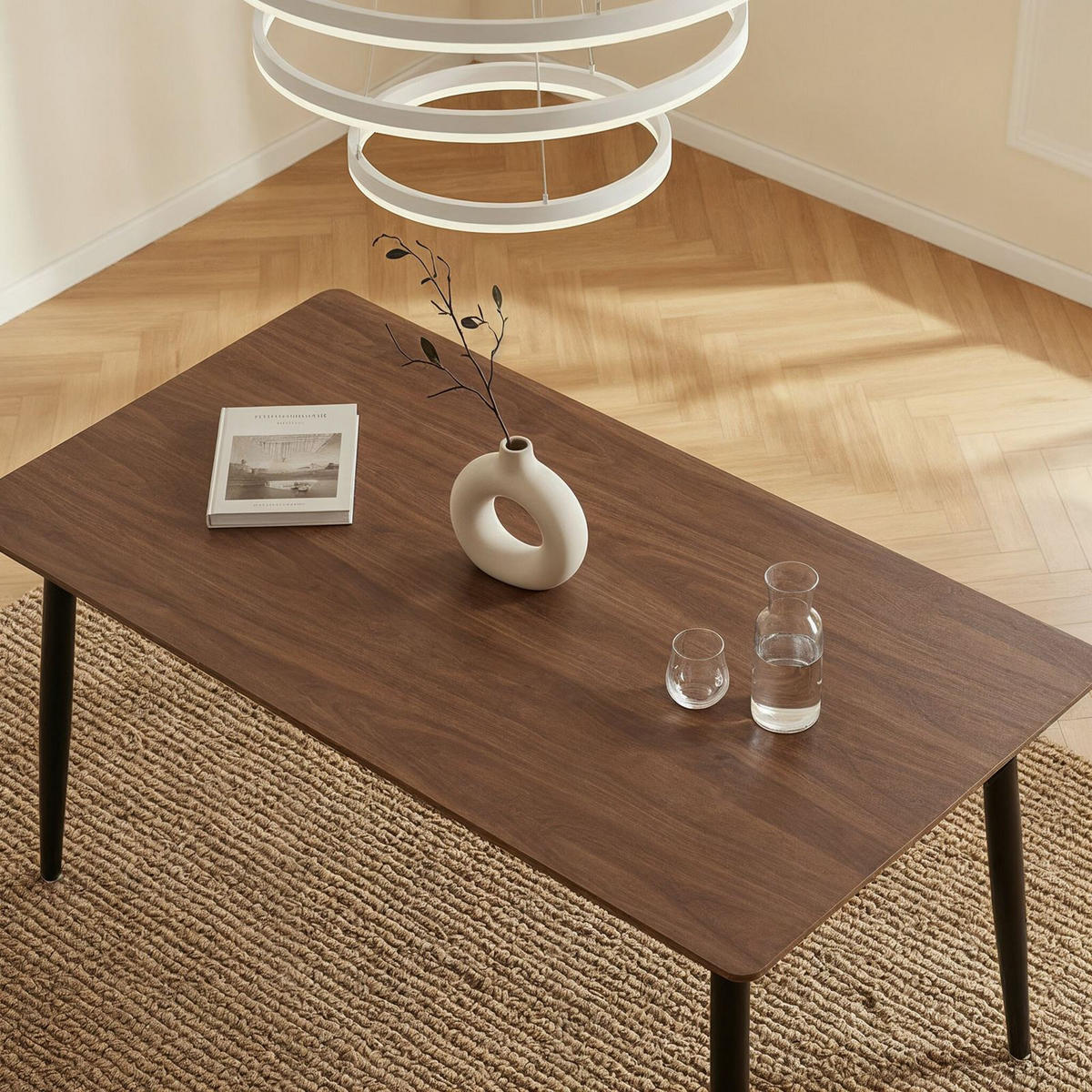 ESSTISCH NORA nussbaum - Nussbaumfarben, Holzwerkstoff/Metall (80/120/75cm) - IDIMEX