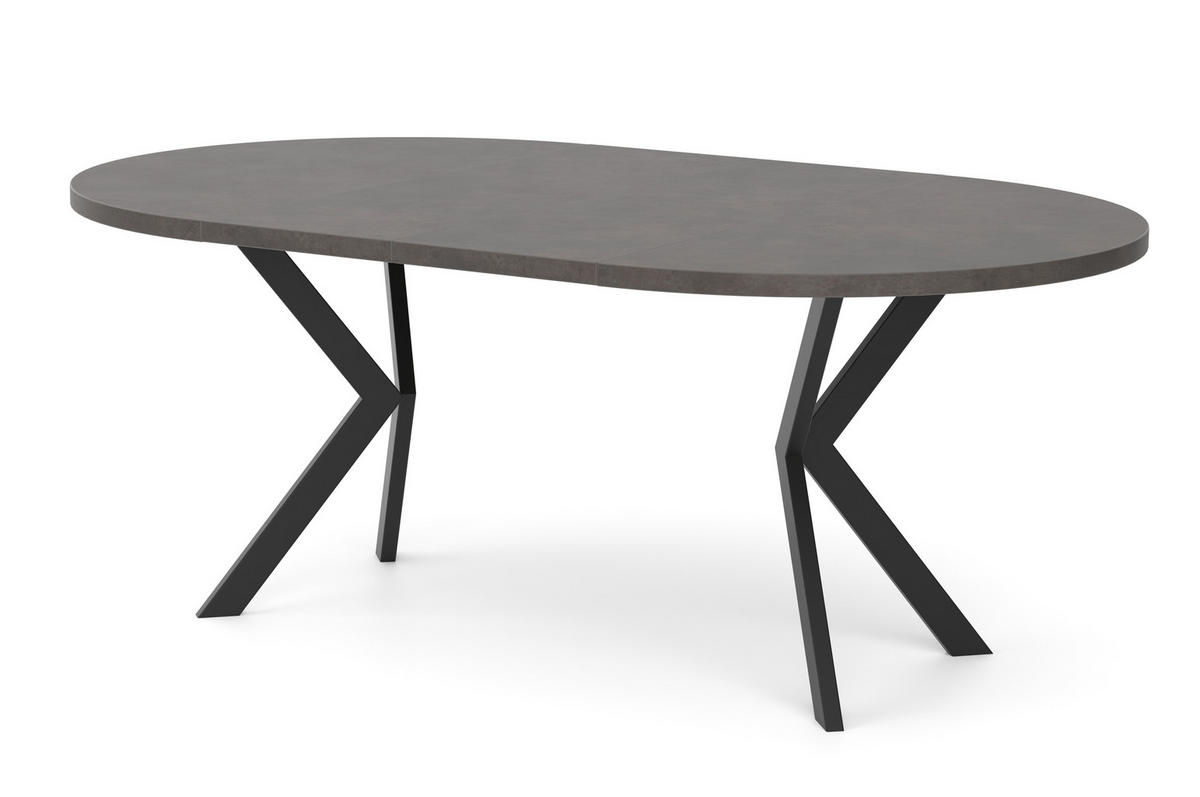 ESSTISCHE EDEN - Dunkelgrau/Schwarz, Holzwerkstoff (120/120/76cm) - Meblini