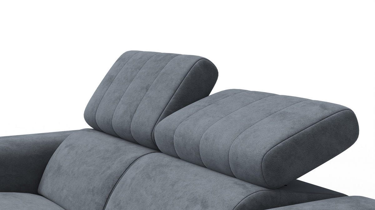 RELAXSOFA NORDEL 2-Sitzer, dunkelgrau - Dunkelgrau/Schwarz, Holz/Textil (150/80/105cm) - Courtois Laville
