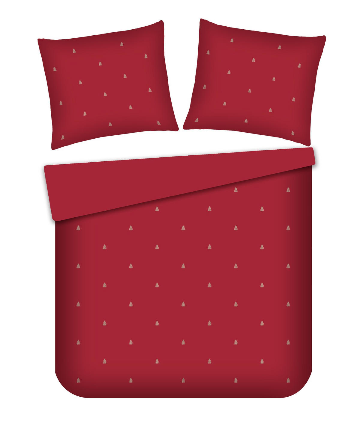 BETTWÄSCHE Baumwoll GENNA, 200x220 cm, Rot, Winter Weihnachten Bettbezug, Weihnachtsdeko, Christmas, Weihnachtsmotiv - Rot, Textil (200/220cm) - home&you