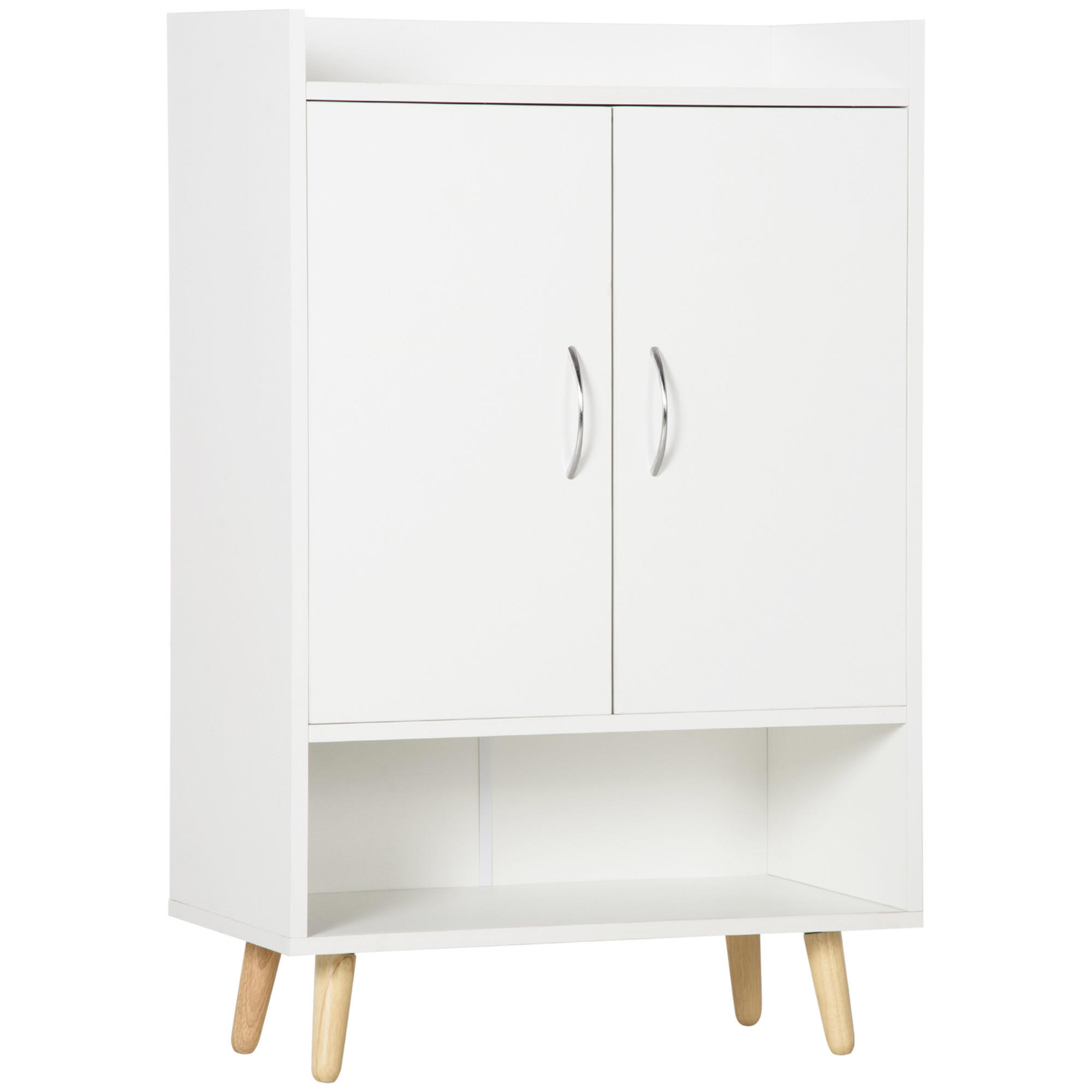 SCHUHSCHRANK,OFFENES Fach platzsparend 60x30x92cm,weiß - Weiß, Holzwerkstoff (60/92/30cm) - Vallsero