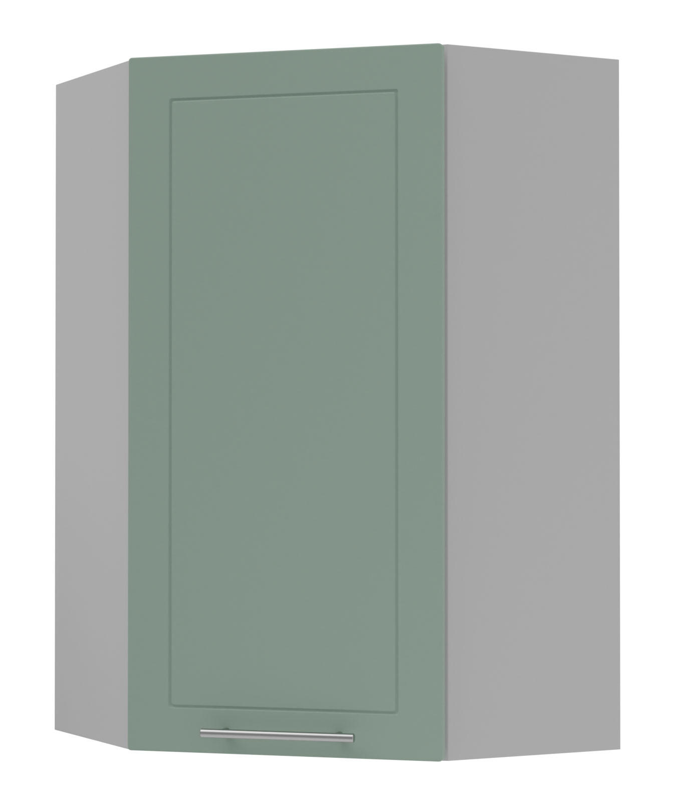KÜCHENHÄNGESCHRANK Kvantum W4/10/60 Mint Matt / Grau Matt 60 / 60 / 96cm - Grau/Mintgrün, Holz/Holzwerkstoff (60/96/60cm) - Feldmann-Wohnen