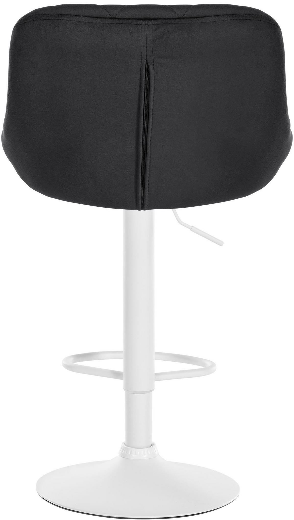 BARHOCKER Stoff schwarz - Schwarz/Weiß, Textil/Metall (46/83/49cm) - CLP