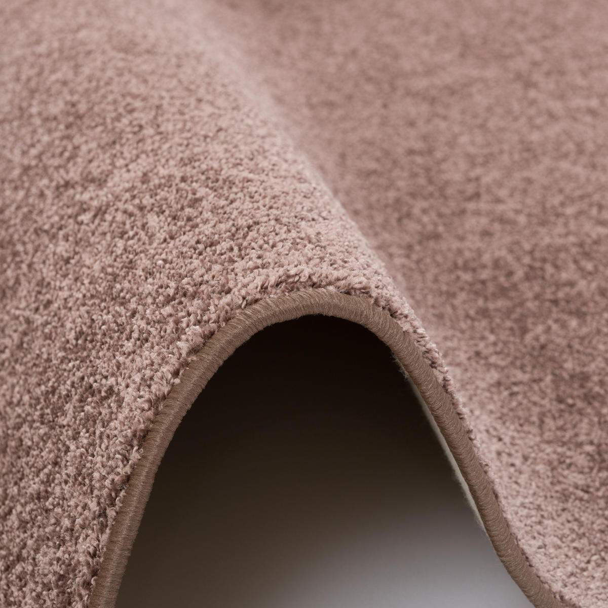 HOCHFLOR VELOURS TEPPICH LUNA RUND - Mokka, Textil (133/133cm) - Snapstyle