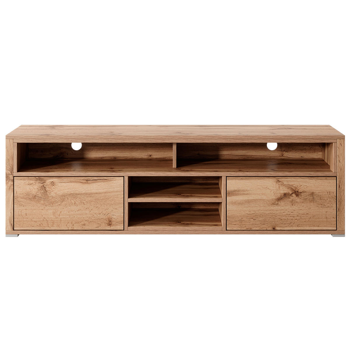 TV-ELEMENT Bella mit 2 Türen und offenem Regal, eiche Wotan - Eichefarben, Holzwerkstoff (137/42.5/33cm) - Beautysofa