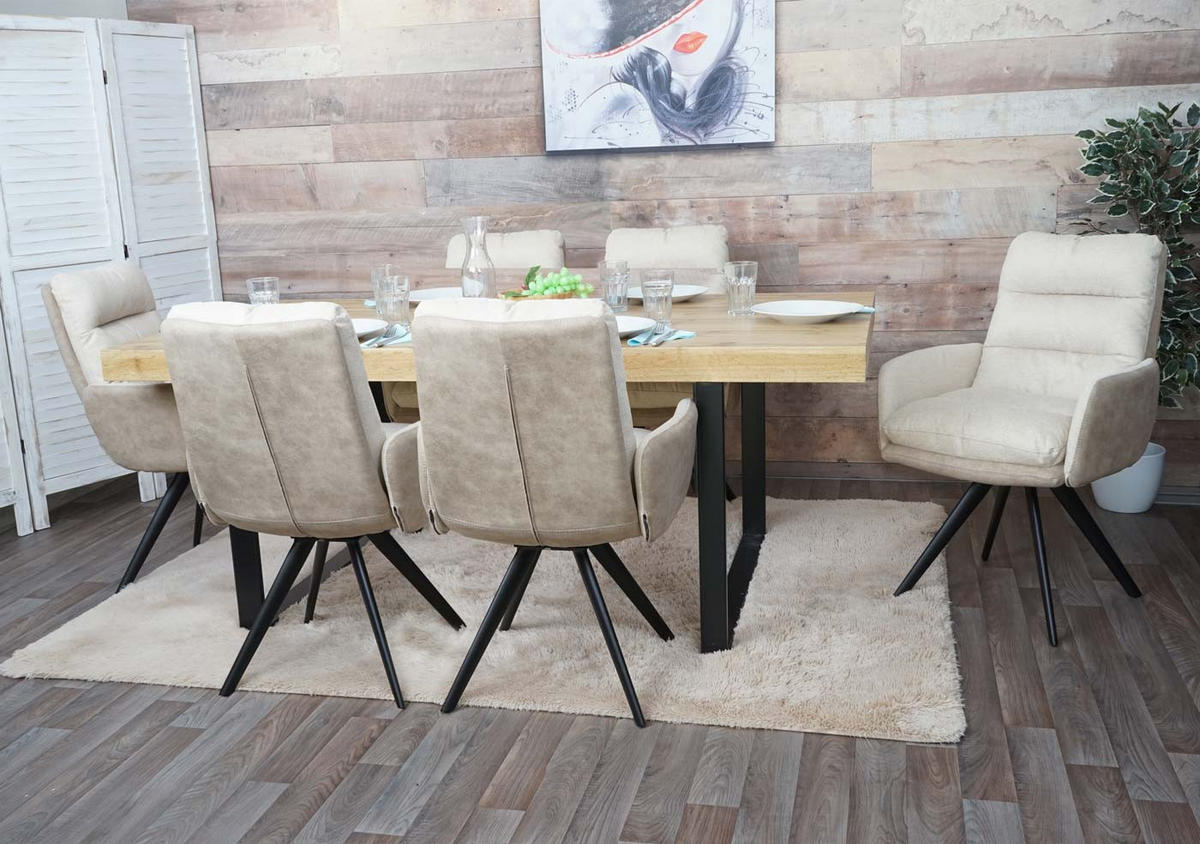 ESSZIMMERSTUHL Cremeweiß - Creme/Weiß, Textil (59/93/68cm) - MCW