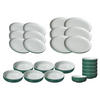 TELLER UND SCHALENSET Jasper grün 24er Set - Grün, Keramik (1/1/1cm) - Ritzenhoff Breker