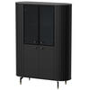 VITRINE Zante Schwarz 112 cm - Schwarz, Holzwerkstoff/Metall (112.3/155/40cm) - Selsey