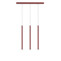 LED-HÄNGELEUCHTE Stelo X3 H60 - Rot, Metall (6/70/60cm) - Lumicom
