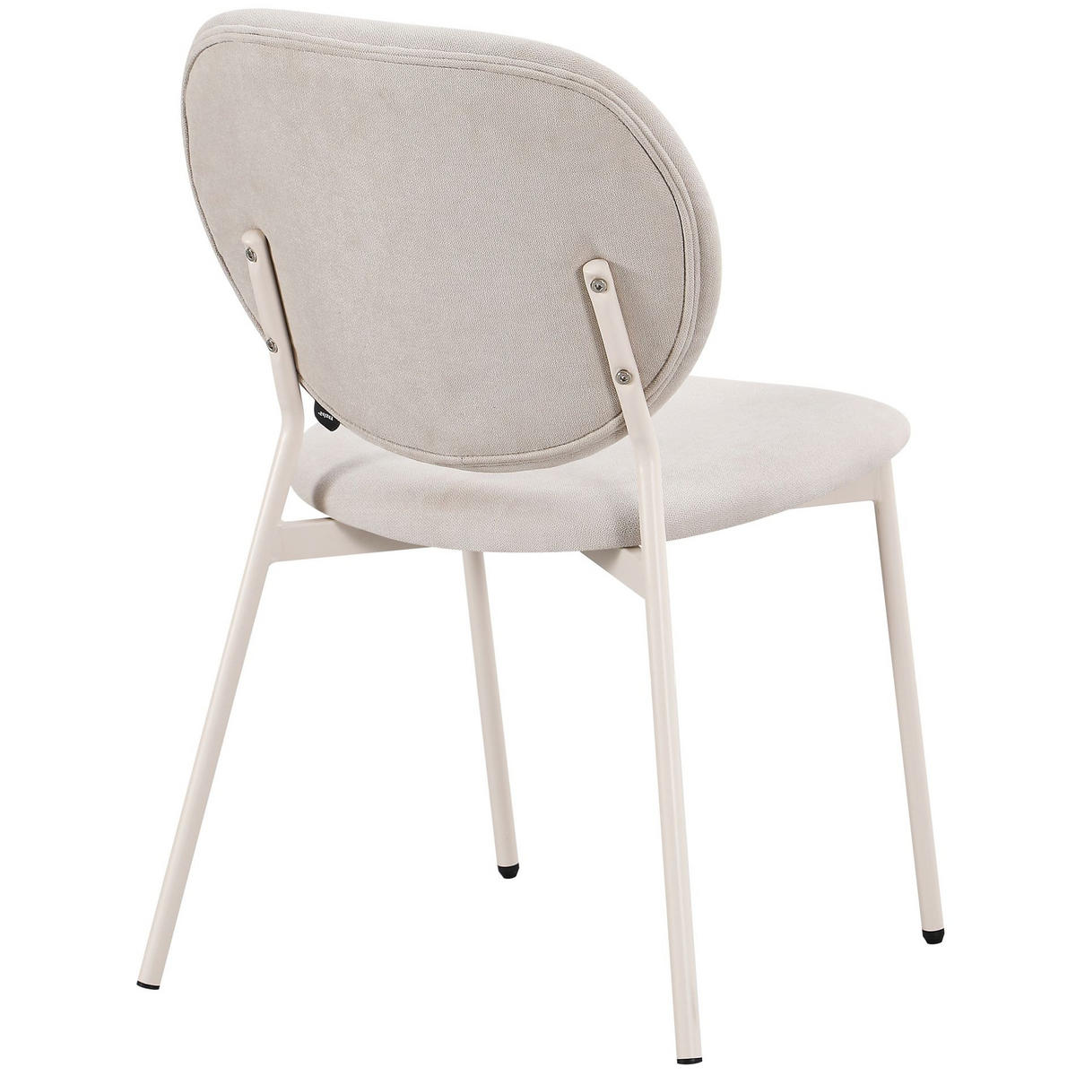 POLSTERSTUHL Broctalm Hellbeige - Ecru/Beige, Textil/Metall (49/79/46cm) - Selsey