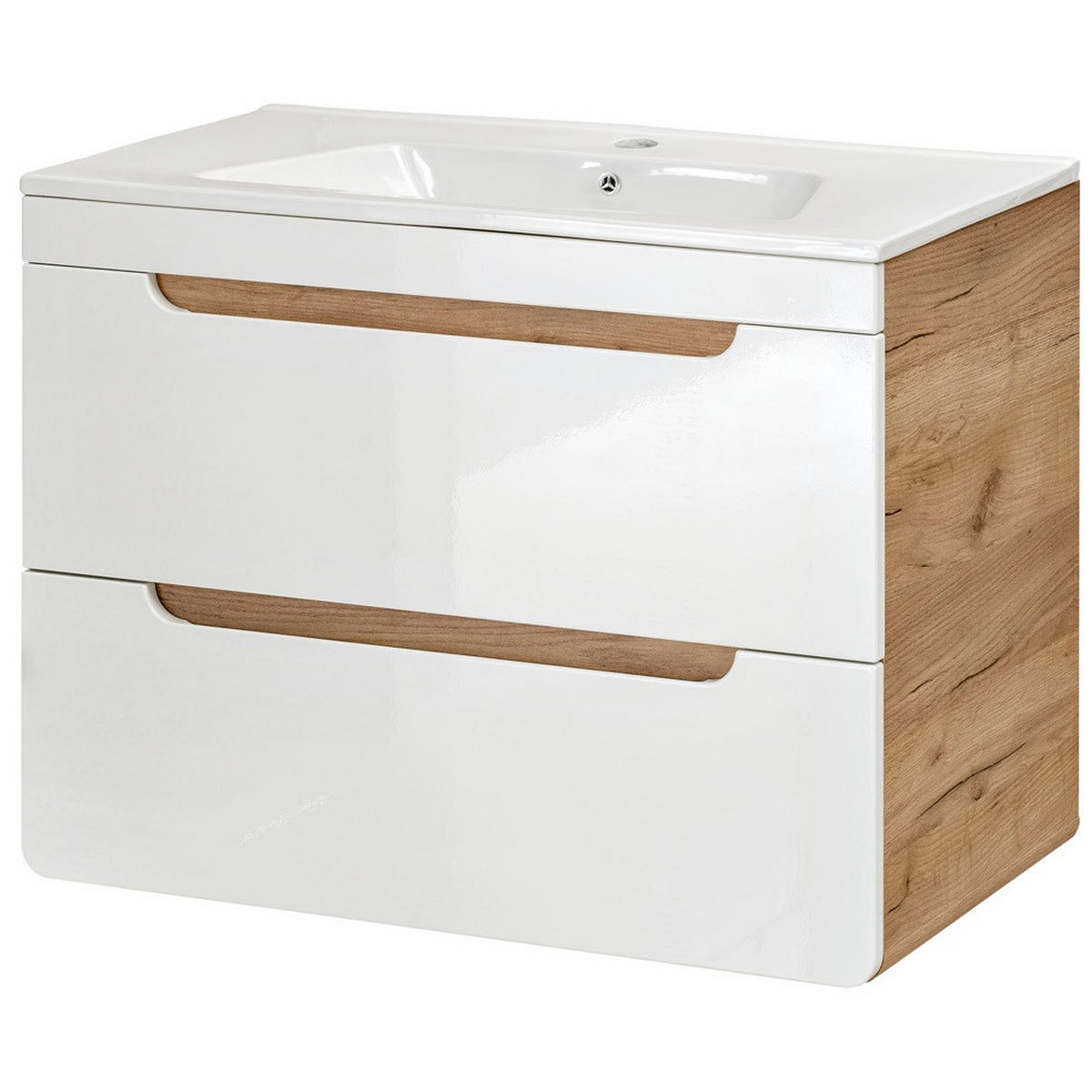 WASCHTISCH Luton-56 - Weiß, Holzwerkstoff (81/61/46cm) - Lomado