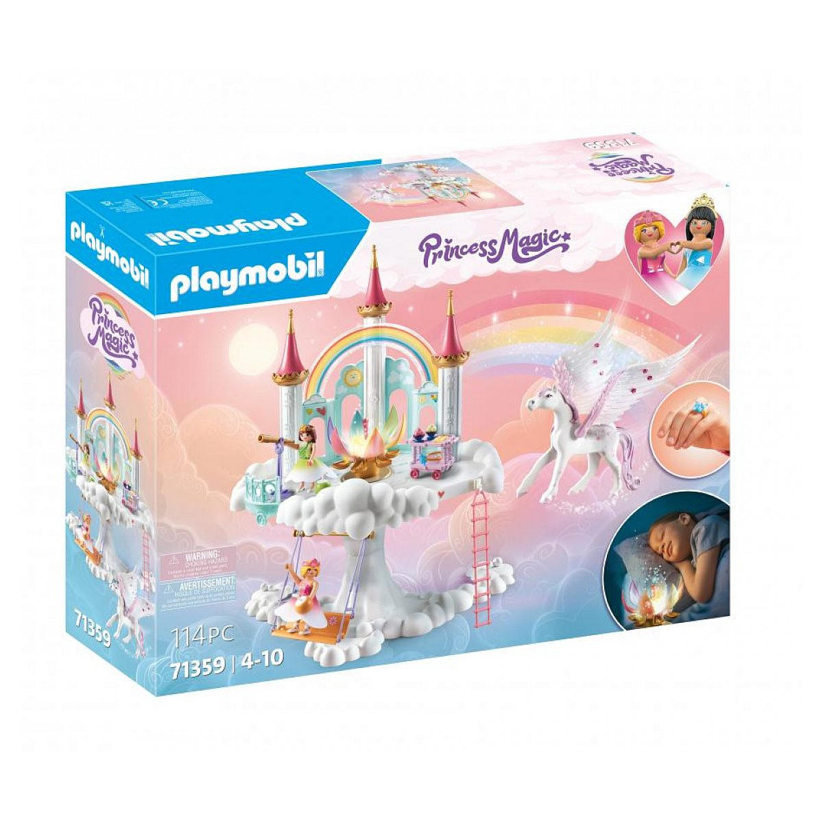 SPIELSET Verzauberter Turm mit Einhorn - Blau, Kunststoff (13/39/52cm) - Playmobil