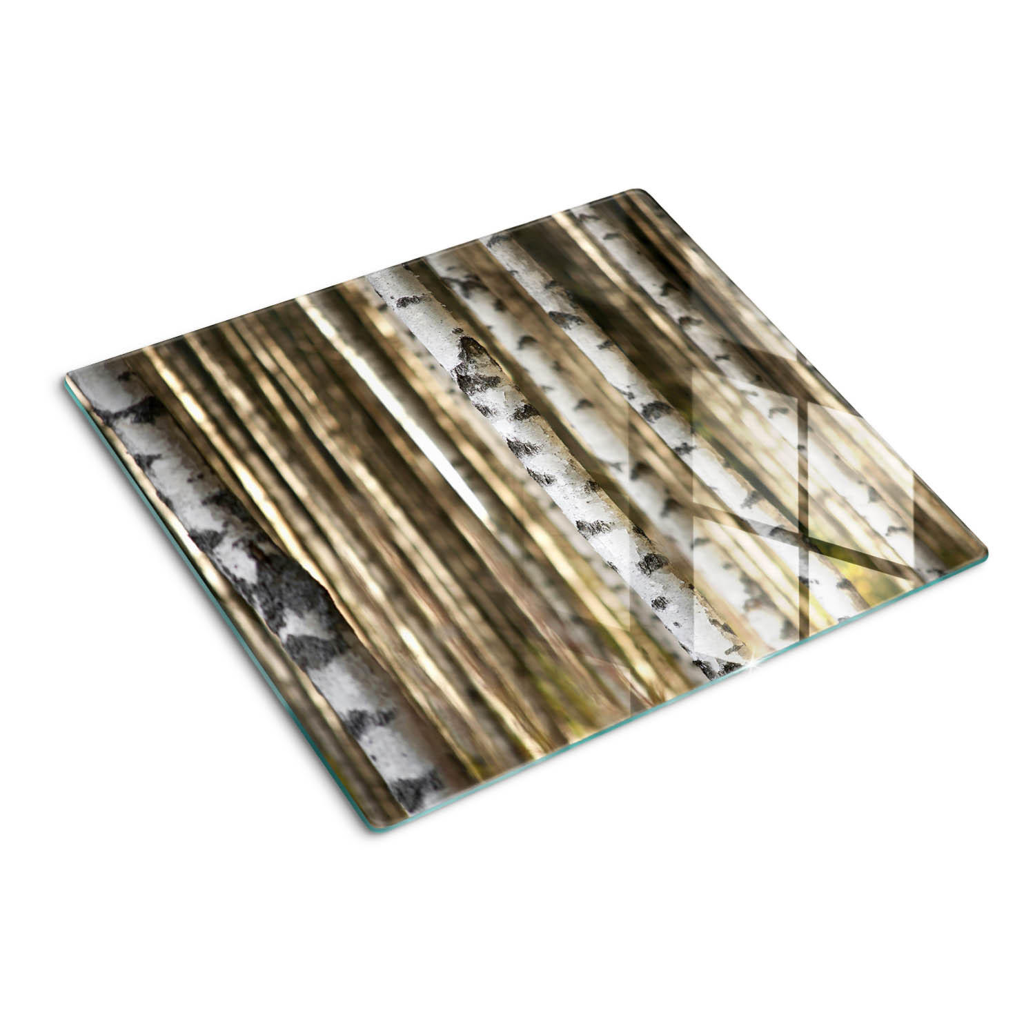 GLASPLATTE 60x52 cm Birken - Weiß, Glas (60/0.4/52cm) - TULUP