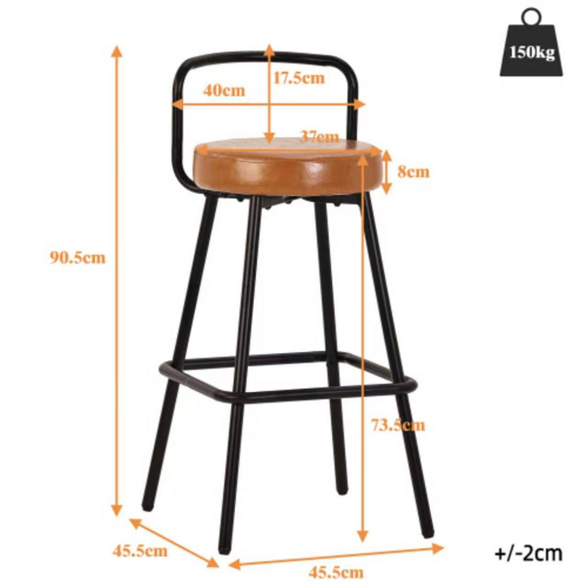 KÜCHENINSEL LED Barhocker 4 Personen Schwarz - Multicolor, Holzwerkstoff (54/13.49/112.7cm) - FLIEKS