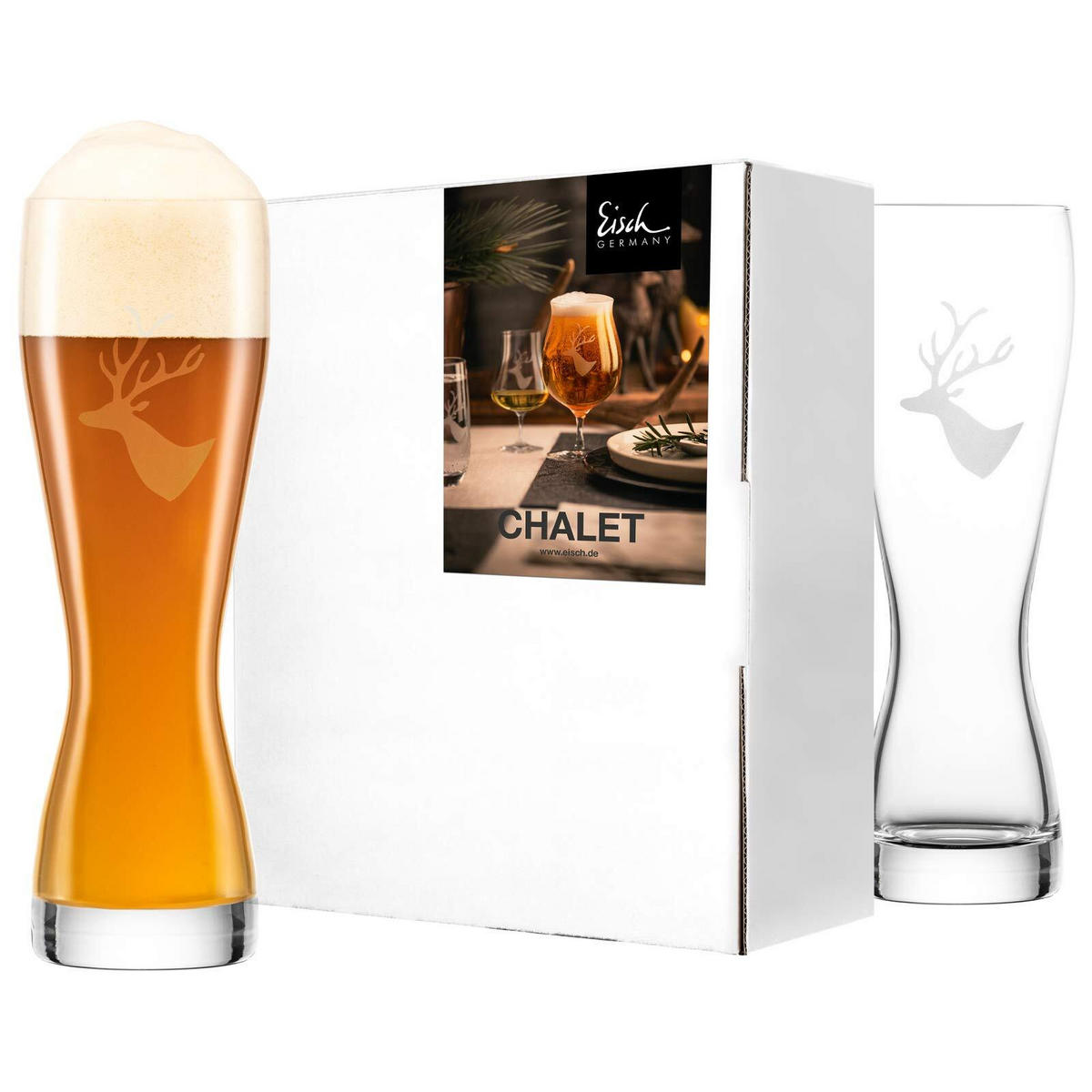 WEIZENBIERGLÄSER Chalet transparent 680 ml 2er Set - Transparent, Glas (0.68L) - Eisch
