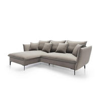 ECKSOFA GLOSS Grau 258x167x91 cm - Grau, Textil (258/167cm) - FURNLUX
