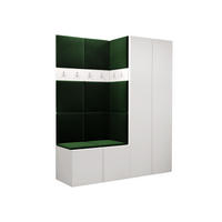 MOBILIER PENTRU HOL Orion III - alb/verde, material plastic/compozit lemnos (158/186/46cm) - MIRJAN24