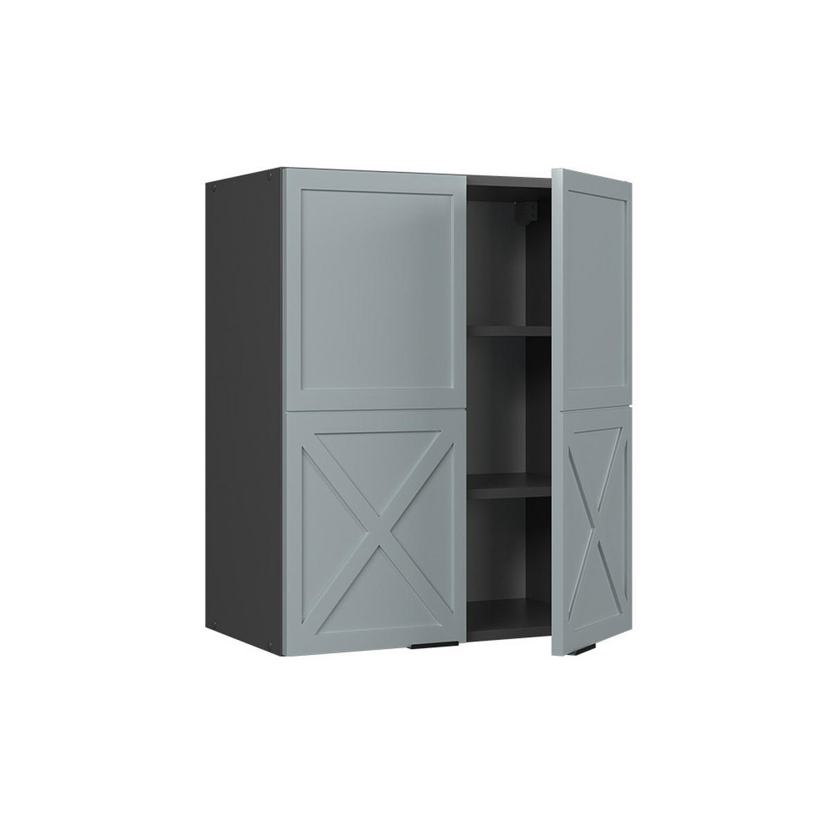 VĚŠÁK NA STĚNU Fame-Line Světle modrošedá - antracitová/světle modrá, kompozitní dřevo (60/72/34.1cm) - Vicco