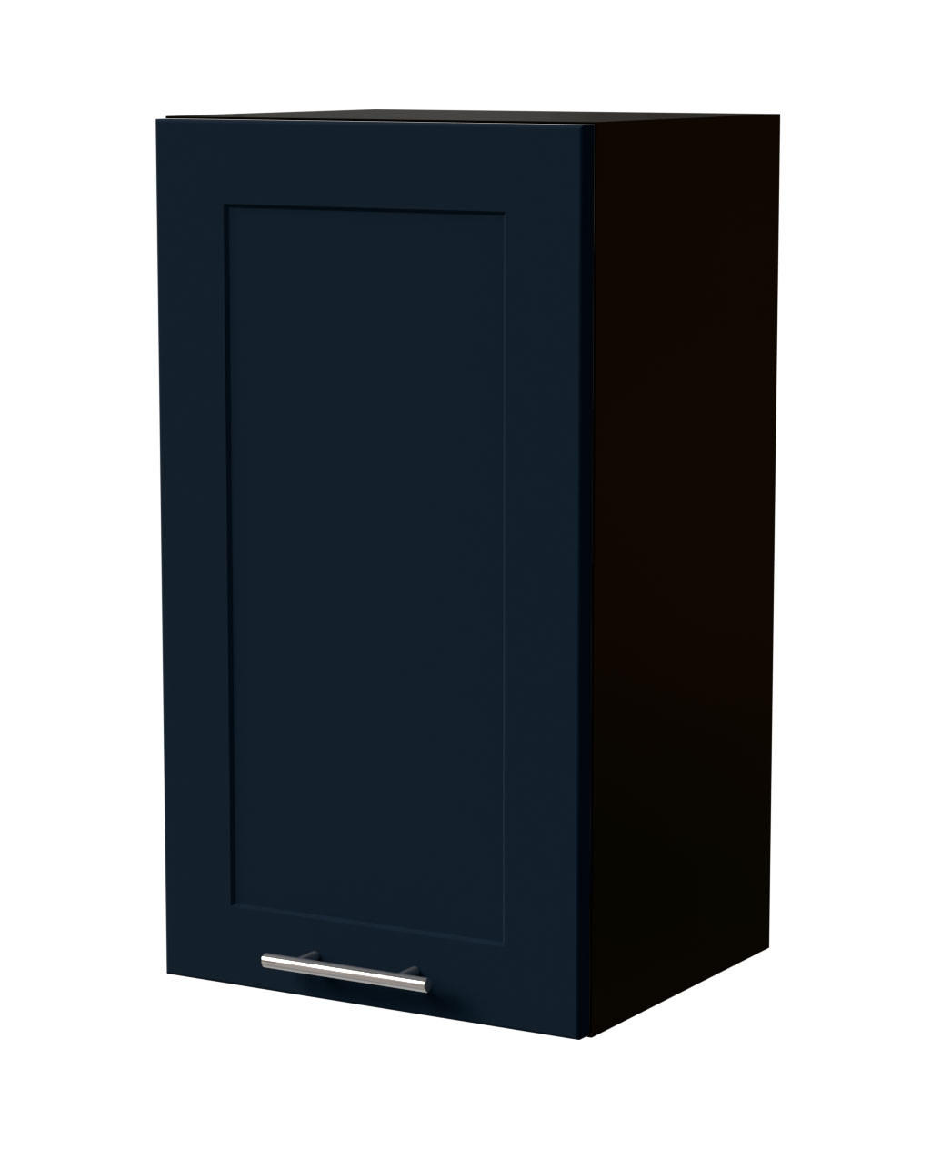 HÄNGESCHRANK Oslo W2/40 Schwarz / Indigo Matt 40 / 32,5 / 72cm - Schwarz/Dunkelblau, Holz/Holzwerkstoff (40/72/32.5cm) - Feldmann-Wohnen