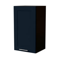 HÄNGESCHRANK Oslo W2/40 Schwarz / Indigo Matt 40 / 32,5 / 72cm - Schwarz/Dunkelblau, Holz/Holzwerkstoff (40/72/32.5cm) - Feldmann-Wohnen