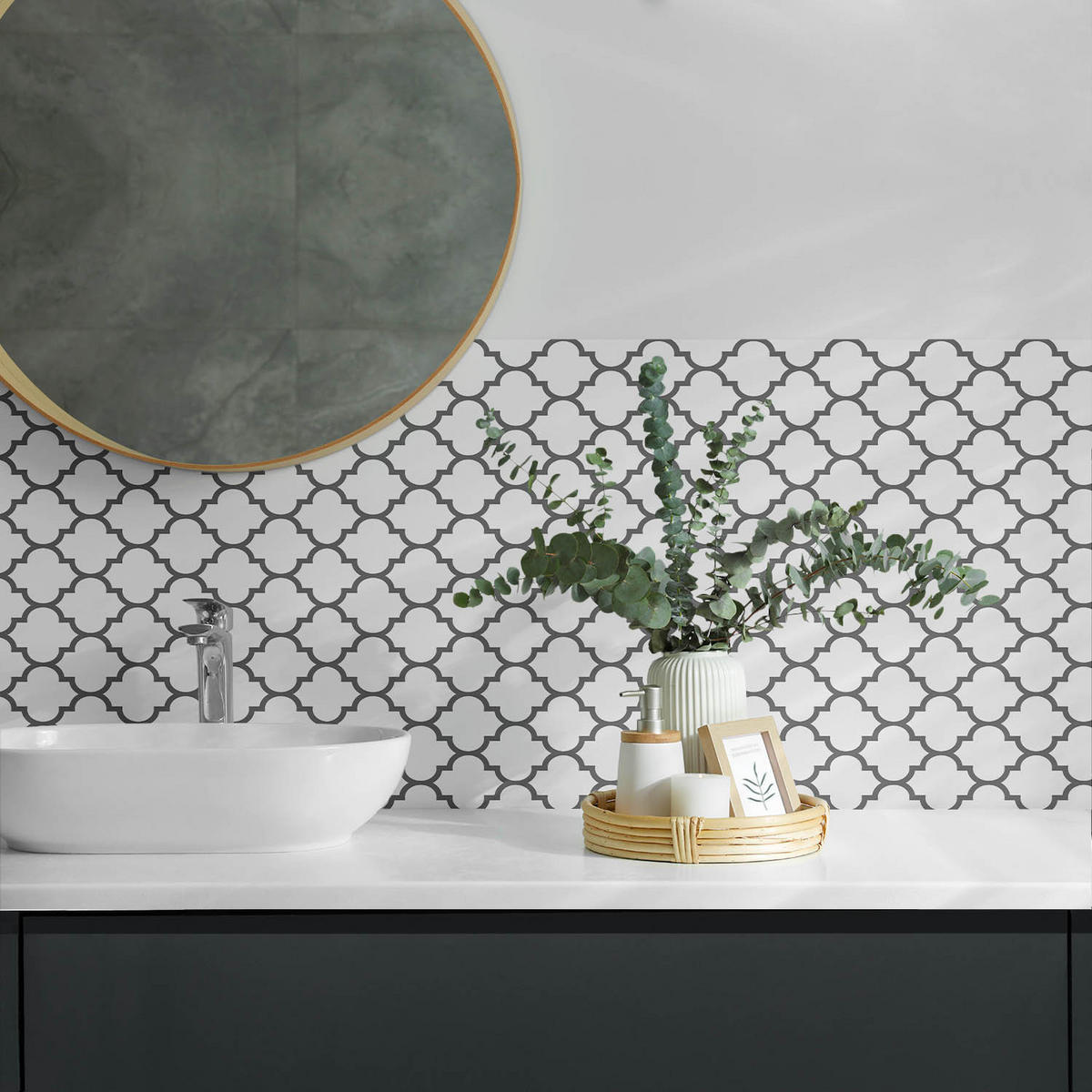 WANDPANEEL 100x50 cm selbstklebend Jornisse - Schwarz, Kunststoff (50/1.6/100cm) - Wallfluent