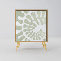 SIDEBOARD HELIX DANCE, Eichefarben, 57,5x42x75,5 cm, Goldfarbene Metallfüße - Eichefarben/Goldfarben, Holzwerkstoff/Metall (57.5/75.5/42cm) - SpaceRebels