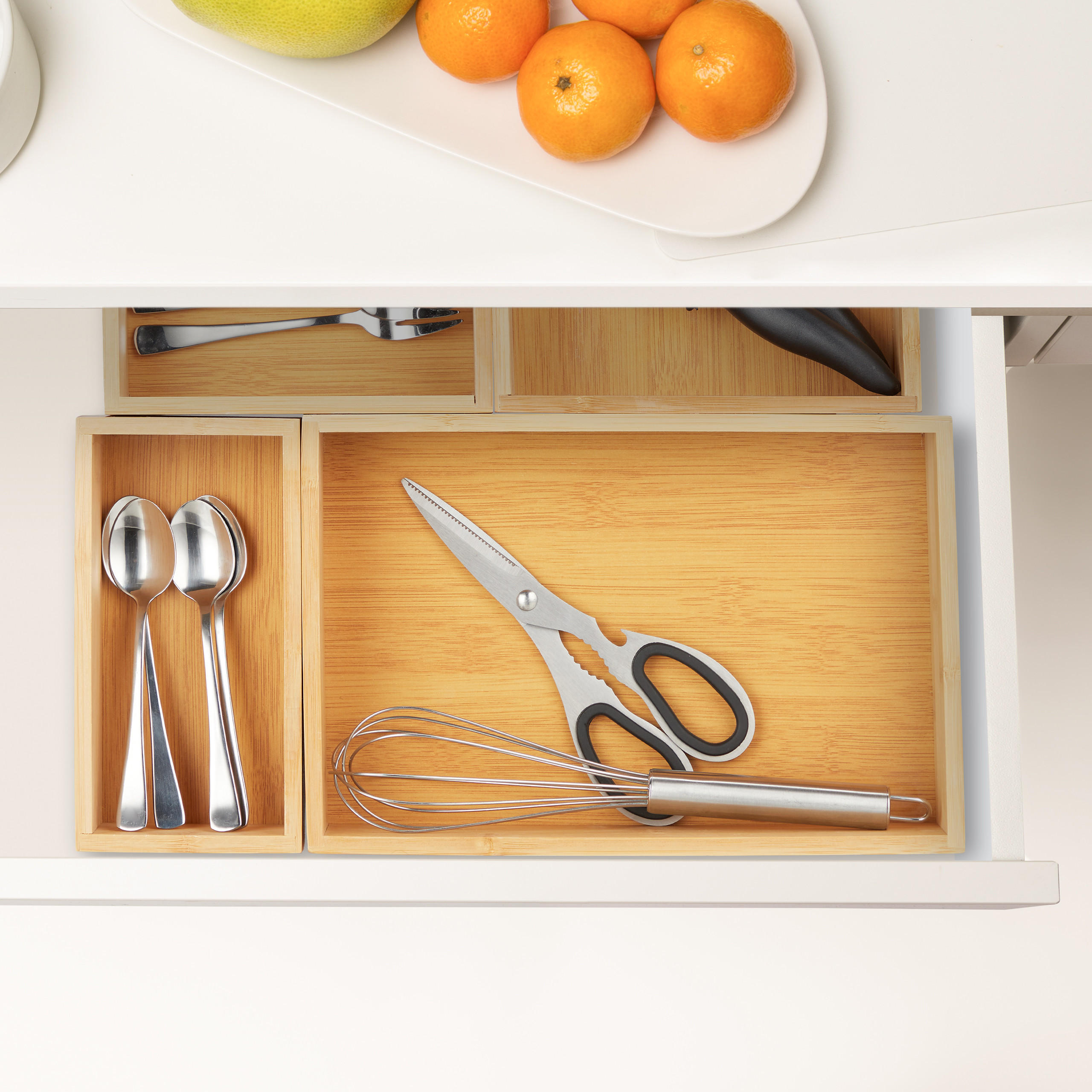 5XORDNUNGSBOX - Hellbraun, Holz/Holzwerkstoff (18/27.5/6.5cm) - Relaxdays