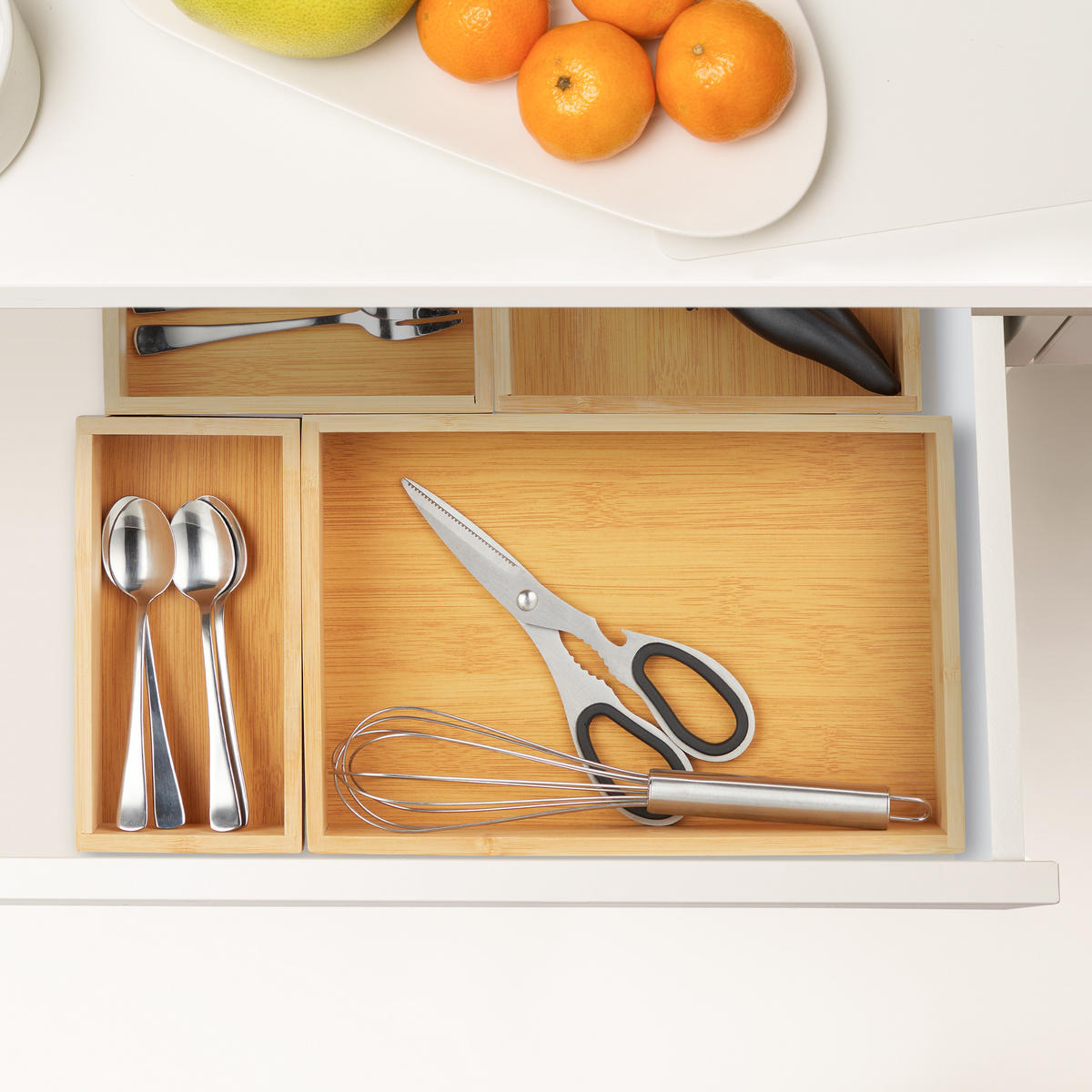 5XORDNUNGSBOX - Hellbraun, Holz/Holzwerkstoff (18/27.5/6.5cm) - Relaxdays