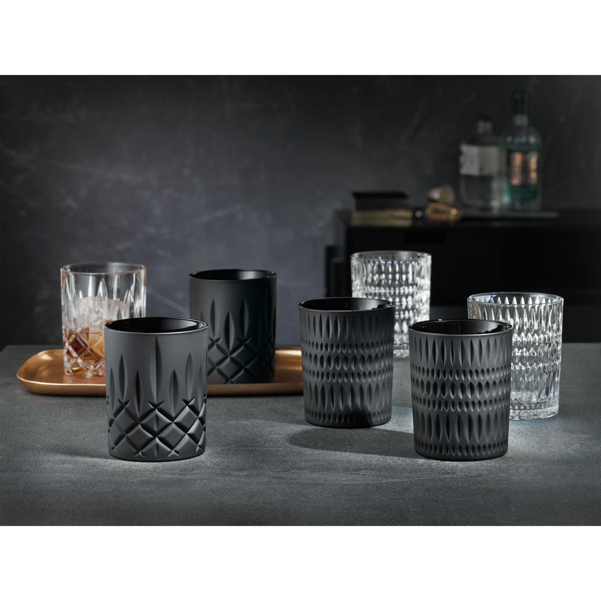 WHISKYGLÄSER Noblesse Black Edition schwarz 295 ml 2er Set - Schwarz, Glas (0.295L) - Nachtmann