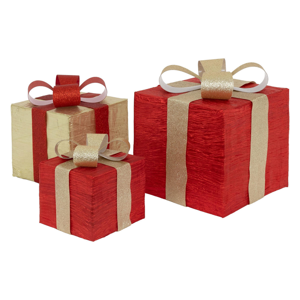 WEIHNACHT GESCHENKE 3er Set - Rot, Kunststoff (25/30/25cm)