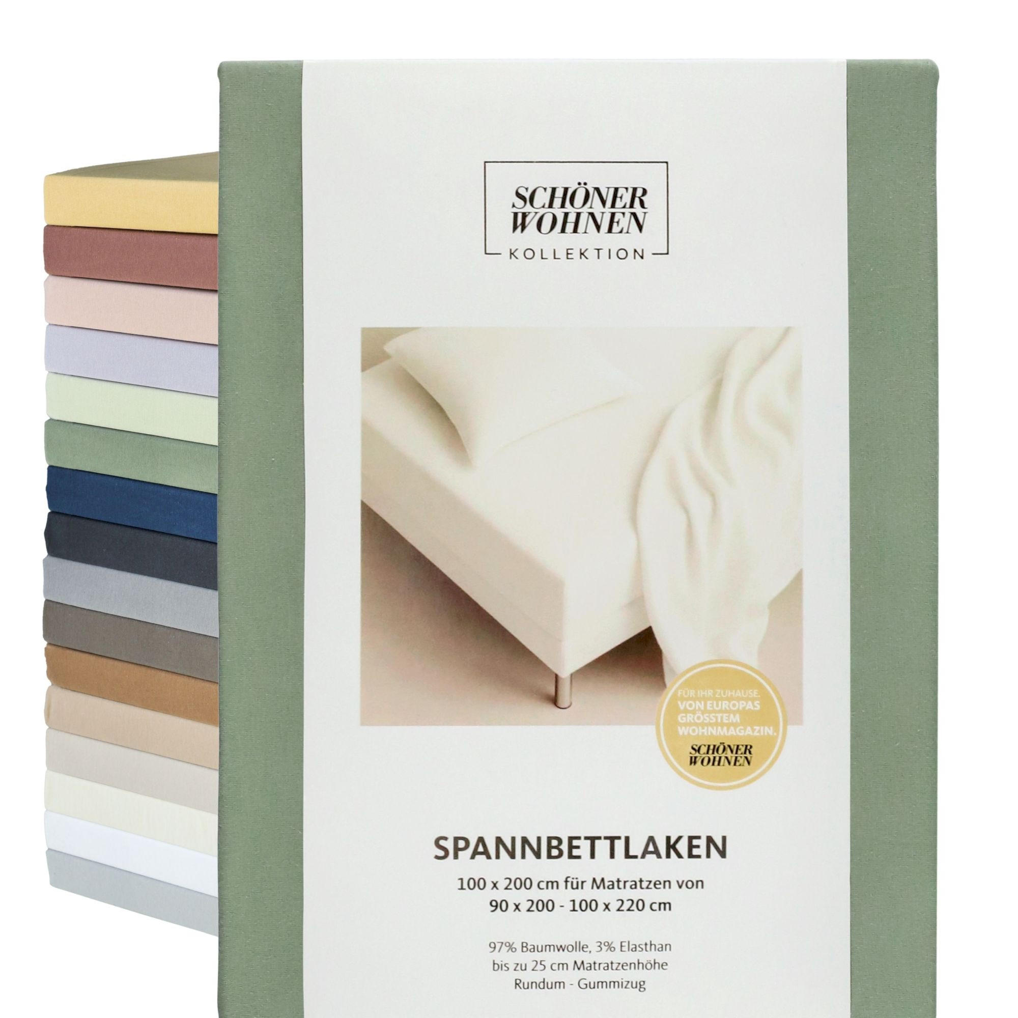 SPANNBETTLAKEN FLAT - Weiß, Textil (90/200cm) - Schöner Wohnen