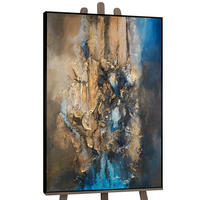 GEMÄLDE Elegante Abstraktion Schattenfugenrahmen Schwarz 180x120 cm - Schwarz, Holz (180/120cm) - YS-art gallery