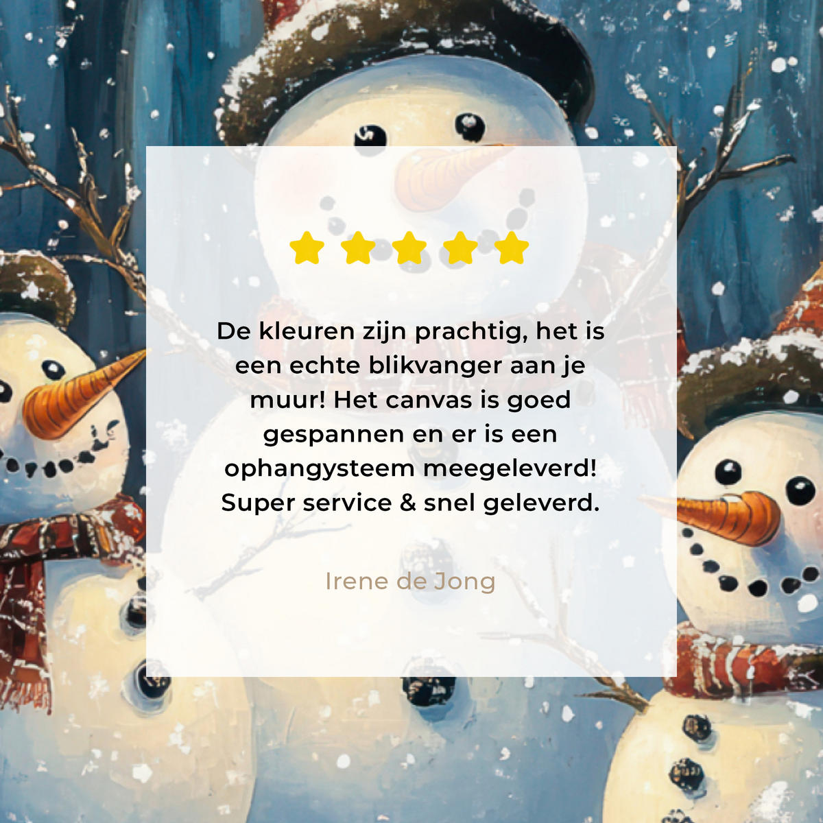 LEINWANDBILD Schneemann - Schnee - Winter - Wald 40x30 cm - Hellblau, Textil (40/30cm) - MuchoWow