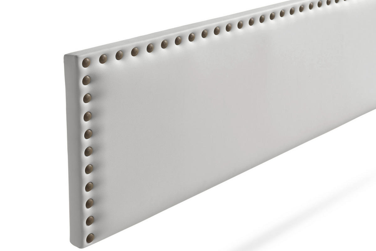 KOPFTEIL gepolstert MODENA Kunstleder 90x55x8 cm - Hellgrau - Moonia - Hellgrau, Holz (90/8/55cm)