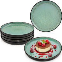 DESSERTTELLER SET FIJI - 6 teilig aus Steingut - Grün, Keramik (15.5cm) - Sänger
