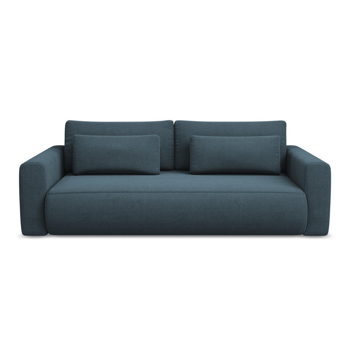 3-SITZER SOFA mit Schlaffunktion Strukturstoff Stoff Blau - Blau/Blaugrau, Kunststoff/Textil (238/82/105cm) - LaMiaSofa