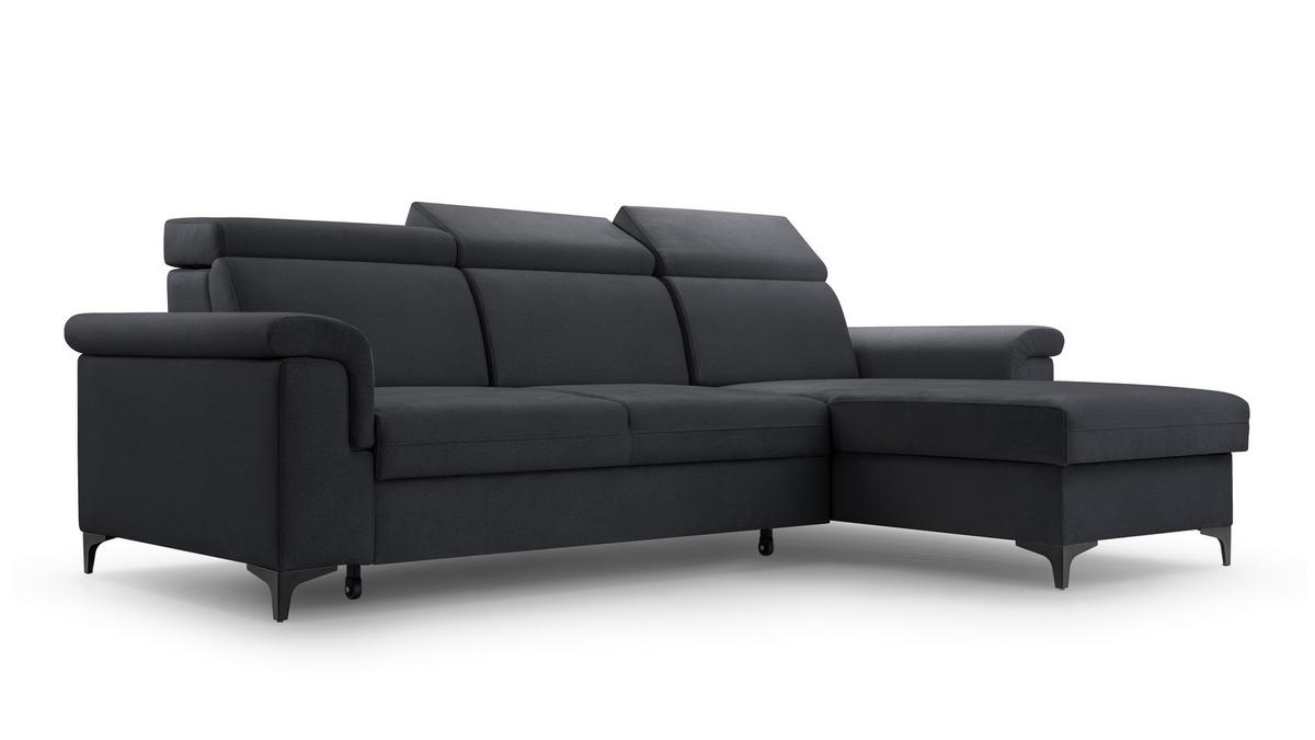 ECKSOFA VERMO ANTHRAZIT - Anthrazit, Textil (252/170cm) - Luxkor24