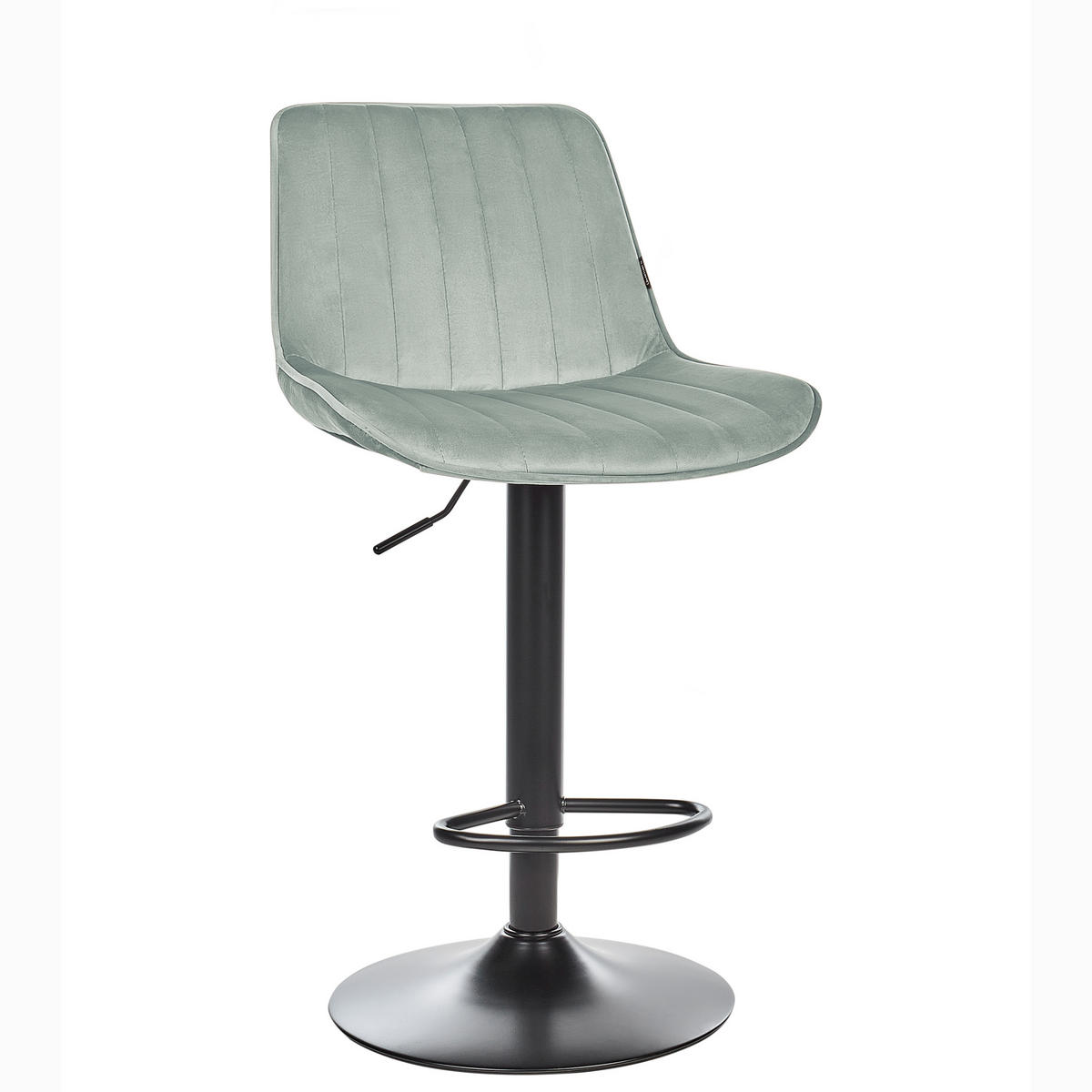 BARHOCKER 2er-Set Mintgrün Dubrovnik - Schwarz/Grün, Textil (51/88/54cm) - Beliani