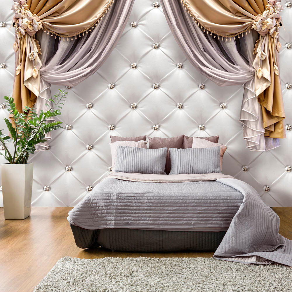VLIESTAPETE Weiß 100/70 cm - Goldfarben/Weiß, Textil (100/1cm) - KUNSTLOFT