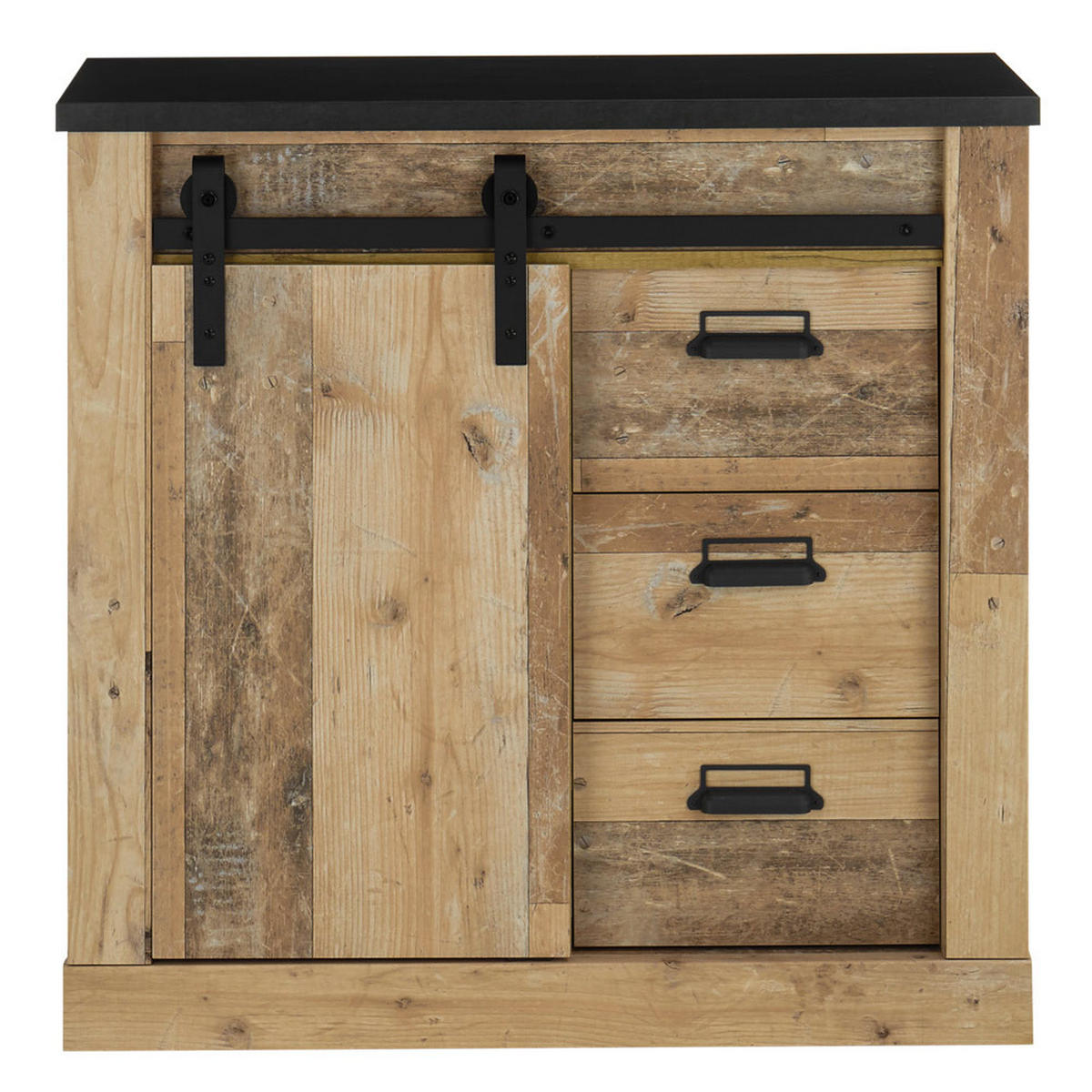 KOMMODE Shelton-61 - Braun, Holzwerkstoff (93/91/43cm) - Lomado