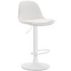 BARHOCKER Lederlook weiß - Weiß, Textil/Metall (39/82/43cm) - CLP