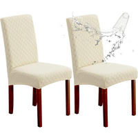 STUHLHUSSE Premium Wasserdicht Stretch Stuhlbezug Beige 2 Stück - Beige, Textil (45/45cm) - Kaket