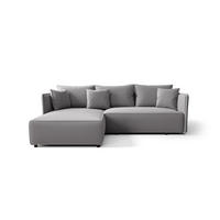 ROHOVÁ pohovka MILANO levá šedá manšestr Poso 55 - funkce spaní, úložný prostor - šedá, textil (245/185cm) - Cornero