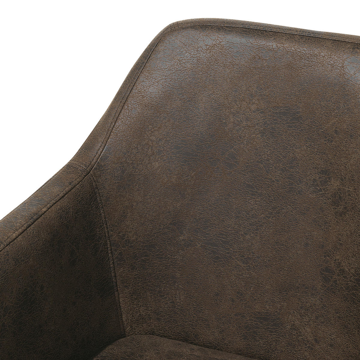 ESSZIMMERSTUHL Kunstleder Dunkelbraun Yorkville - Braun, Holz/Kunststoff (56/82/46cm) - Beliani