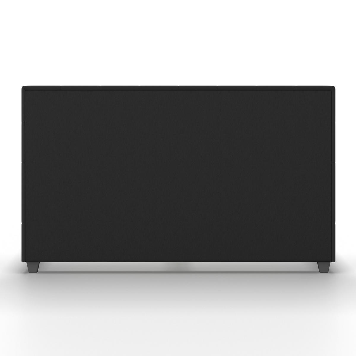 POLSTERBETT Frederico Schwarz ca. 180 / 200 cm - Schwarz, Holz - Bessagi Home