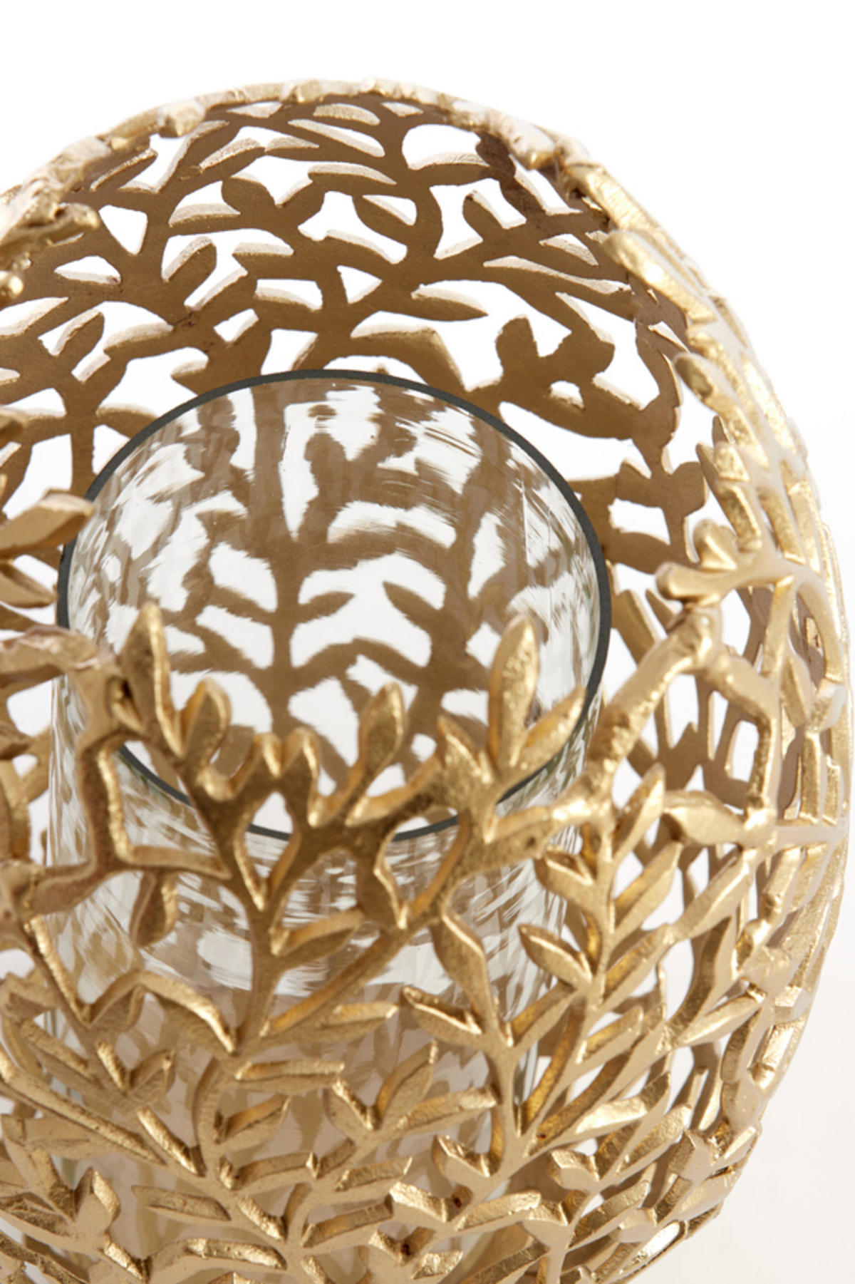 WINDLICHT Famaro Gold Ø25/39 cm - Goldfarben, Metall (25/39/25cm) - Light & Living