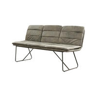 ESSZIMMERBANK VINCE Grau Microfaser - Schwarz/Grau, Textil (178/90/68cm) - KAWOLA